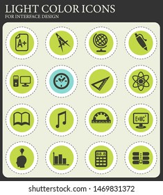 education web icons for user interface design