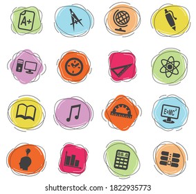 education web icons for user interface design