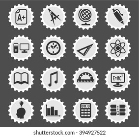 education web icons for user interface design