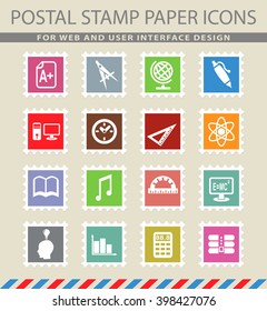 education web icons for user interface design