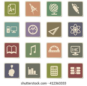 education web icons for user interface design