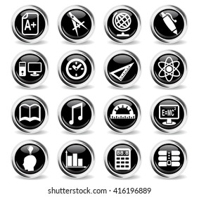 education web icons for user interface design