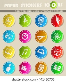education web icons for user interface design