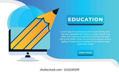 Education website banner design template