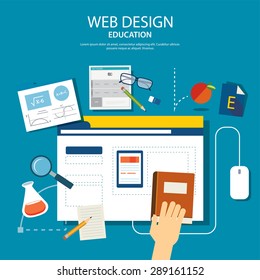 education website development project design concept
