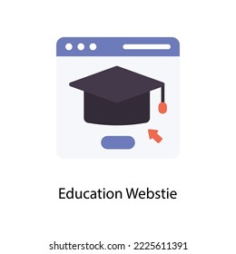 Education website vector Flat  Icons. Simple stock illustration