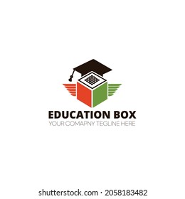 Education Wing Box Logo Design