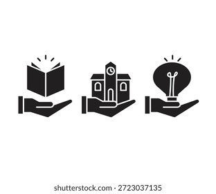 ícones de educação e sabedoria definir ilustração vetorial