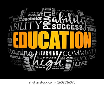 EDUCATION word cloud collage, concept background