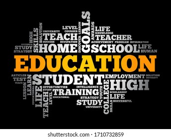 EDUCATION word cloud collage, concept background