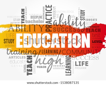 EDUCATION word cloud collage, concept background