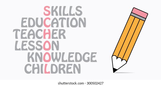 Education word cloud concept. Vector illustration