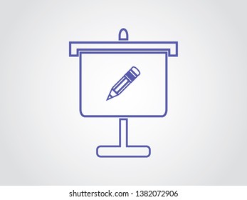Education Writing Pencil Drawing Presentations Icon Outline