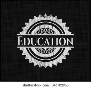Education written with chalkboard texture