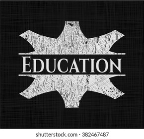 Education written on a blackboard