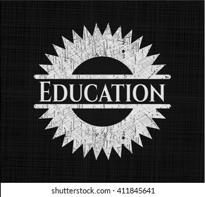 Education written on a blackboard