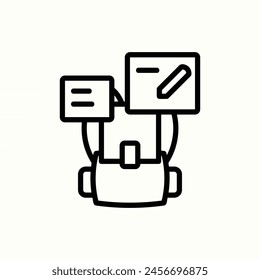 education_bag icon, isolated icon in light background, perfect for website, blog, logo, graphic design, social media, UI, mobile app
