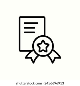 education_certificate icon, isolated icon in light background, perfect for website, blog, logo, graphic design, social media, UI, mobile app