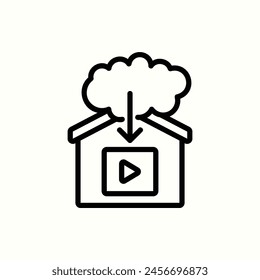 education_learn from home icon, isolated icon in light background, perfect for website, blog, logo, graphic design, social media, UI, mobile app