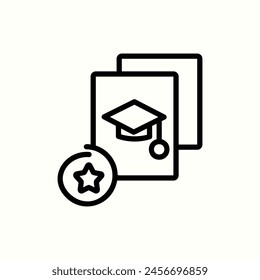 Education_study icono de informe, ícono aislado en fondo claro, perfecto para Sitio web, blog, logotipo, Diseño gráfico, redes sociales, UI, App móvil