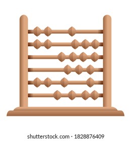 Educational abacus icon. Cartoon of educational abacus vector icon for web design isolated on white background