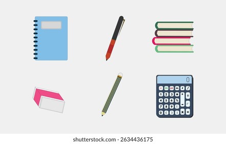 Educational accessories vector illustration for use.