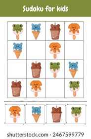 Educational activity, logic games for preschool education and pedagogic use. Printable worksheets for kids, learning activities, games, teacher resources. Educational games. Sudoku for kids.