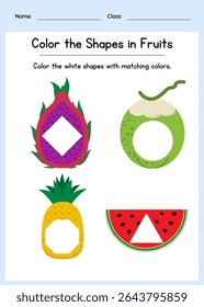 Educational Activity Worksheet for preschool and kindergarten kids to learn shapes. Fun activity for early learning, classroom use, or printable home activities.