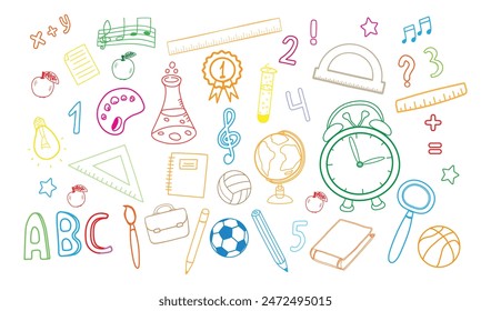 Educational background for yearbooks school doodles