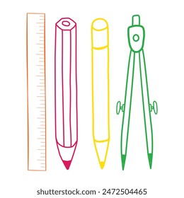 Educational background for yearbooks school doodles