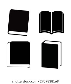 Design de conjunto de livros negros educativos