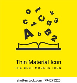 Educational book bright yellow material minimal icon or logo design
