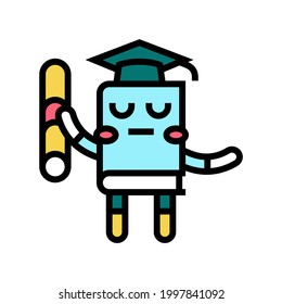 educational book color icon vector. educational book sign. isolated symbol illustration