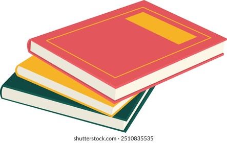 Ilustração de livro educacional isolada sobre fundo branco. Clipart vetorial com conceito de design plano