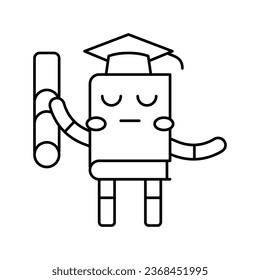 educational book line icon vector. educational book sign. isolated contour symbol black illustration