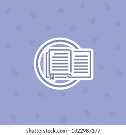 Educational book logo with pattern