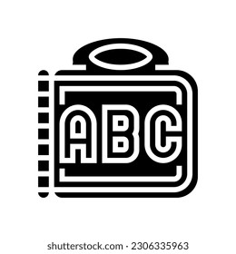 educational book toy child game play glyph icon vector. educational book toy child game play sign. isolated symbol illustration