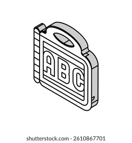 educational book toy child game play isometric icon vector. educational book toy child game play sign. isolated symbol illustration