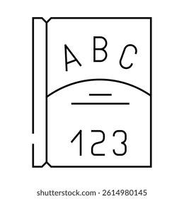 educational book toy child line icon vector. educational book toy child sign. isolated contour symbol black illustration