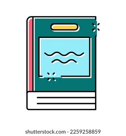 vector de icono de color de libros educativos. signo de libros educativos. ilustración de símbolo aislado