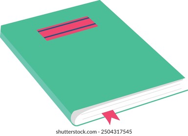 Educational Books Illustration on White Background. Vector Clipart with Cartoon Design.