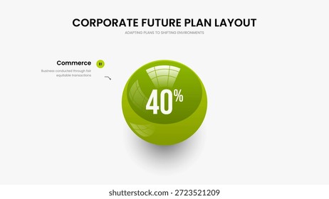 Ilustración vectorial de diseño de presentación de información educativa. Rendimiento de Empresa Una opción Diseño de diapositiva de infografía. Lanzamiento financiero 1 Plantilla de marco de gráfico de elementos.