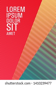 Educational brochure cover. Advanced technological concept. Future geometric pattern Eps10 vector. Corporate report mockup