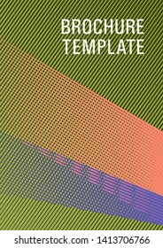 Educational brochure cover. Advanced technological concept. Future geometric pattern Eps10 vector. Corporate report mockup