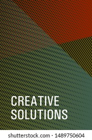 Educational brochure cover. Advanced technological concept. Future geometric pattern Eps10 vector. Corporate report mockup