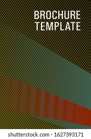 Educational brochure cover. Advanced technological concept. Future geometric pattern Eps10 vector. Corporate report mockup