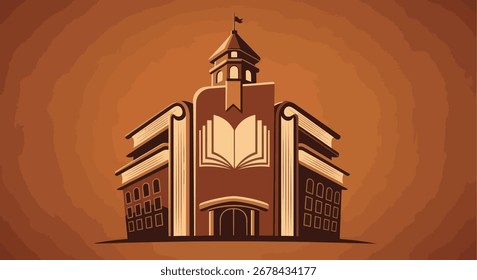 Diseño de edificios educativos, escuela, Biblioteca, conocimiento, aprendizaje, libros, educación
