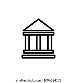 educational building icon. Element of science icon for mobile concept and web apps. Thin line educational building icon can be used for web and mobile on white background