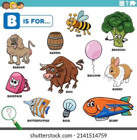 Educational Cartoon Illustration Comic Characters Objects Stock Vector ...