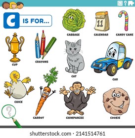 Educational Cartoon Illustration Comic Characters Objects Stock Vector ...
